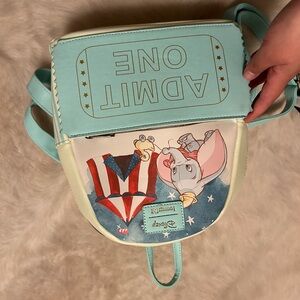 Disney Dumbo Ticket-Themed Bag in Light Blue and Cream
